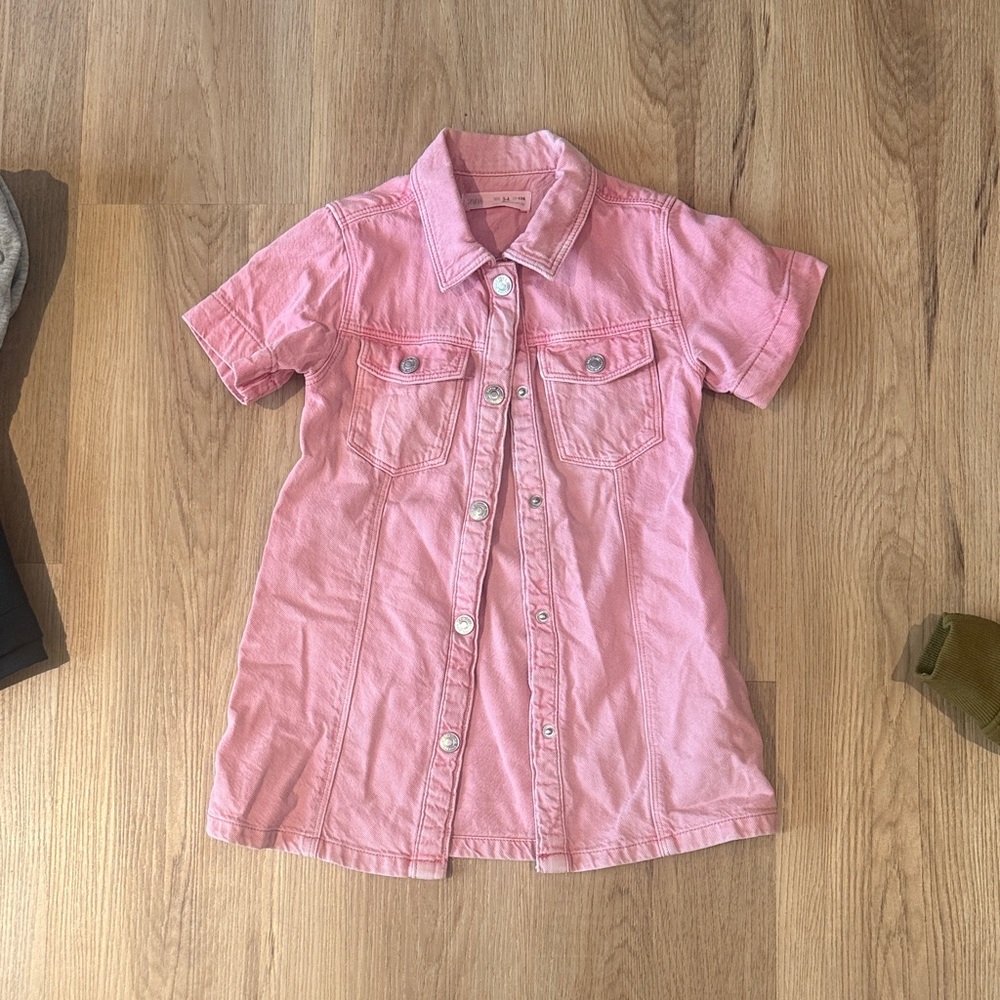Zara kids size 3-4 denim shirt dress